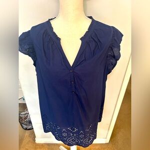 Kane Bryant Navy Blue Women's Top